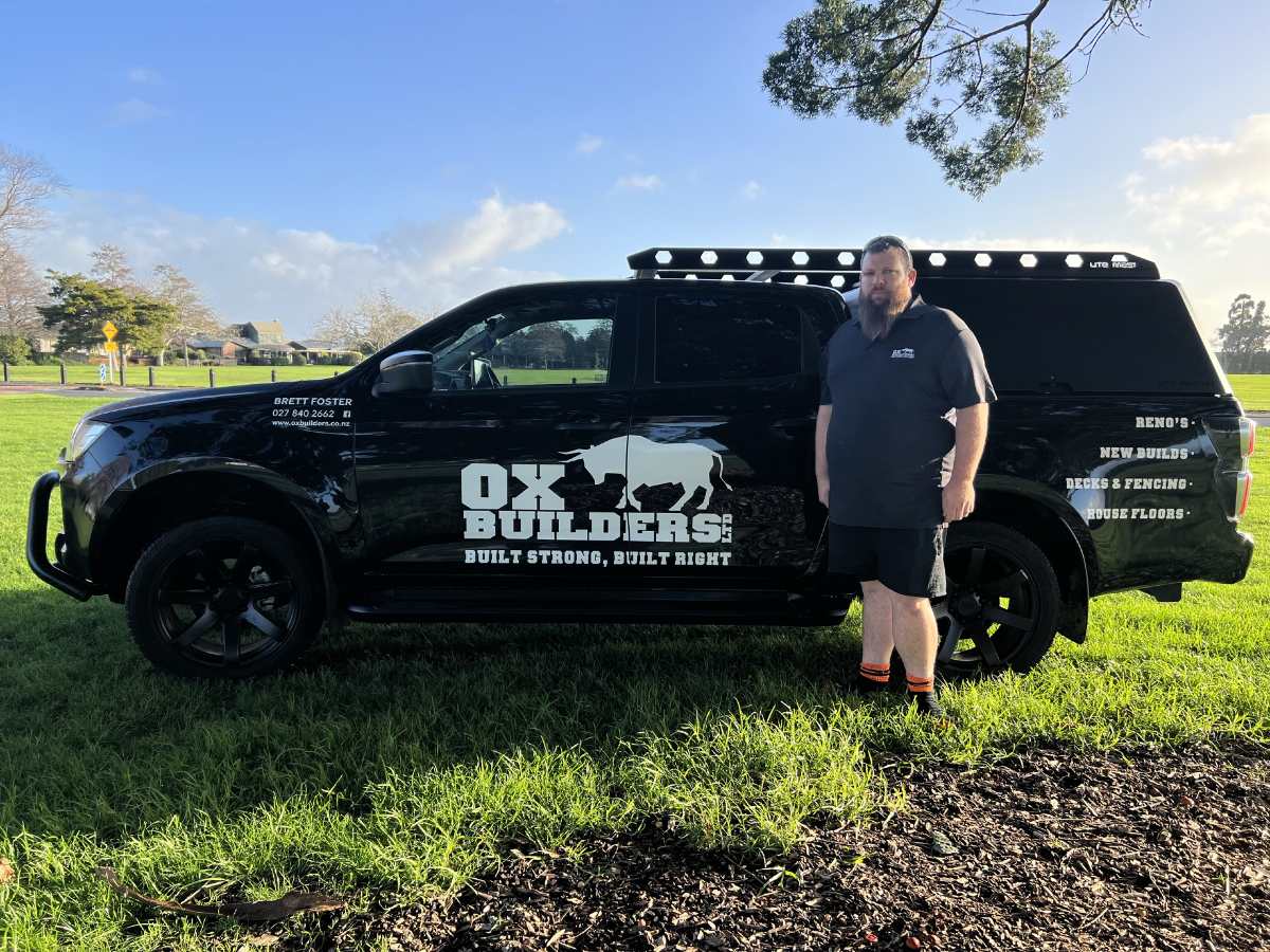 Ox Builders team framing a new home in Waikato, showcasing licensed builders at work